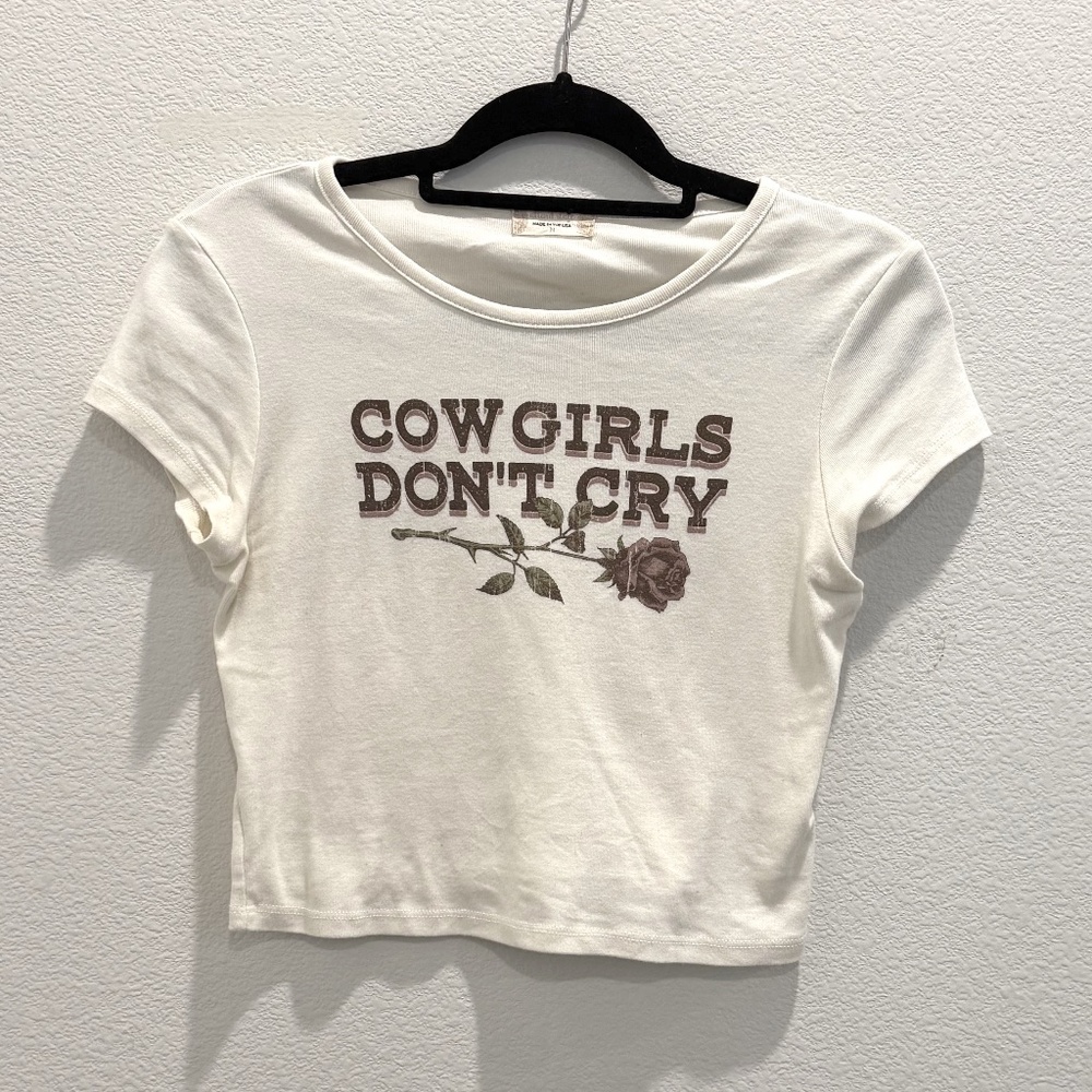 Cow Girls Don't Cry Crop Tee
